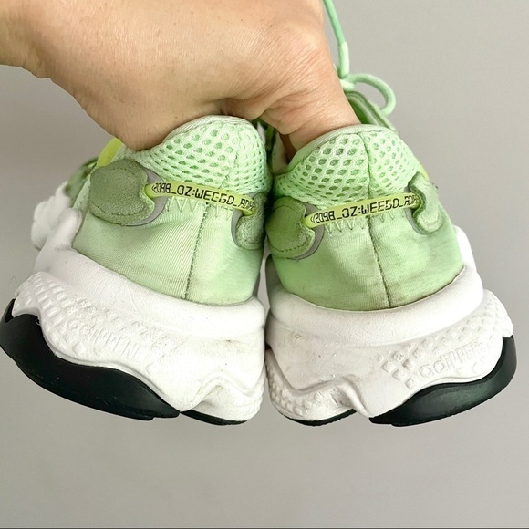 ADIDAS Ozweego J Glow Mint Neon Green Sneakers - 5.5/6US, hard to find! - Picture 5 of 9